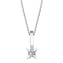 0,18 ct Pırlanta Tektaş Kolye
