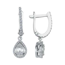 0,19 ct Pırlanta Baget Kolye