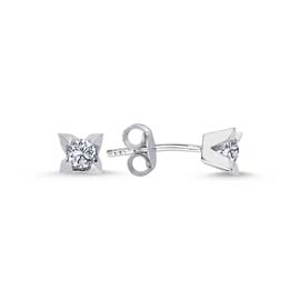 0,25 ct Pırlanta Tektaş Küpe