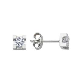 0,24 ct Pırlanta Tektaş Küpe
