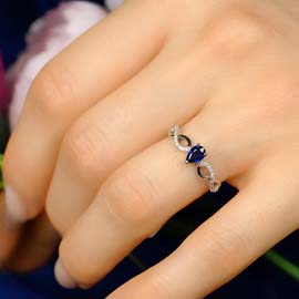 0,09 ct Pırlanta Renkli Taşlı Yüzük