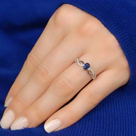 0,09 ct Pırlanta Renkli Taşlı Yüzük