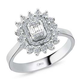 0,17 ct Pırlanta Baget Yüzük