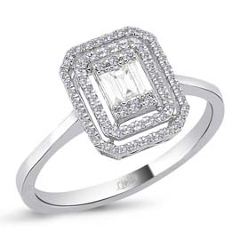 0,23 ct Pırlanta Baget Yüzük