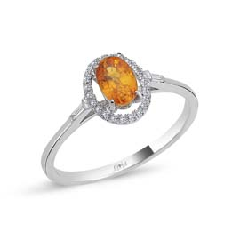 0,11 ct Pırlanta Renkli Taşlı Yüzük