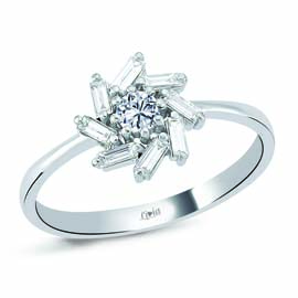 0,34 ct Pırlanta Baget Yüzük