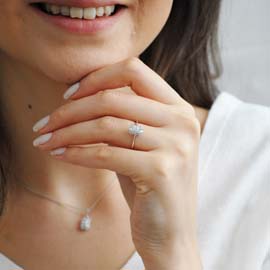 0,24 ct Pırlanta Baget Yüzük