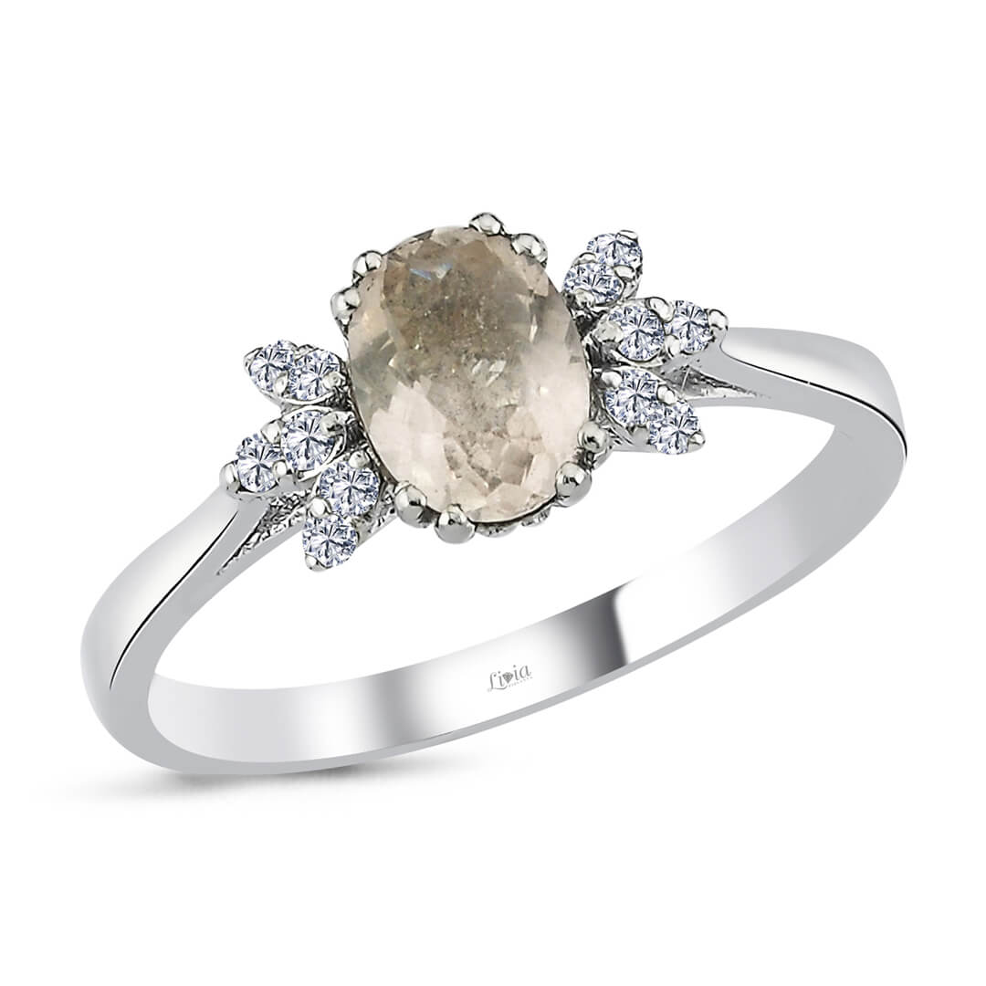 0,11 ct Pırlanta Renkli Taşlı Yüzük