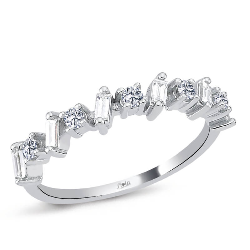 0,34 ct Pırlanta Baget Yüzük