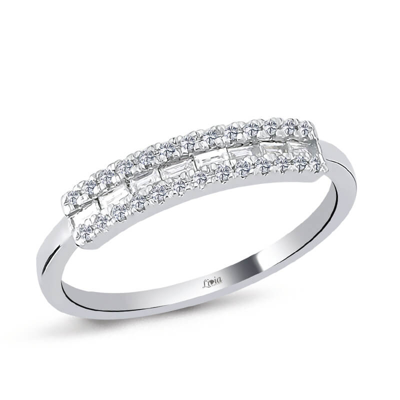 0,14 ct Pırlanta Yarım Tur Yüzük