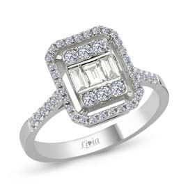 0,34 ct Pırlanta Baget Yüzük