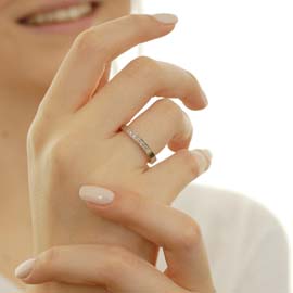 0,12 ct Pırlanta Yarım Tur Yüzük